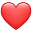 Punane süda emoji U+2764