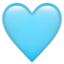 Helesinine süda emoji U+1FA75