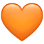 Oranž süda emoji U+1F9E1
