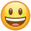 Naeratav nägu avatud suuga emoji U+1F603 U+1F603